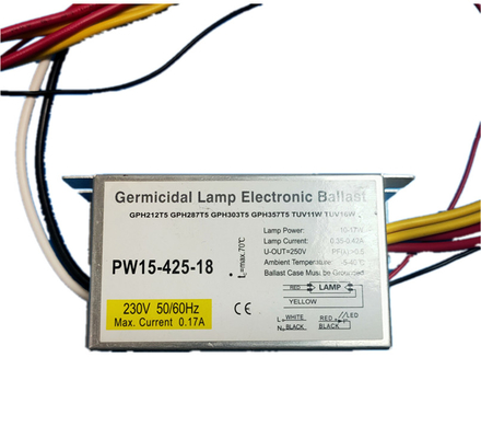 15w Żelazna lampa UV Statecznik elektroniczny 220v - 240v do dezynfekcji UVC